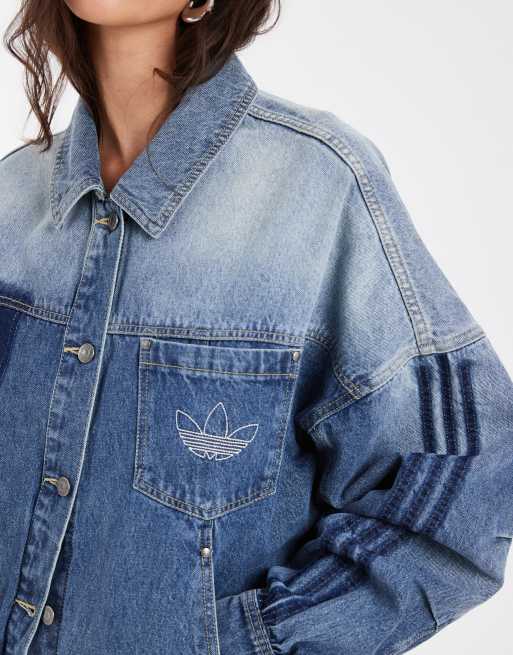 adidas Originals oversized denim jacket in blue | ASOS