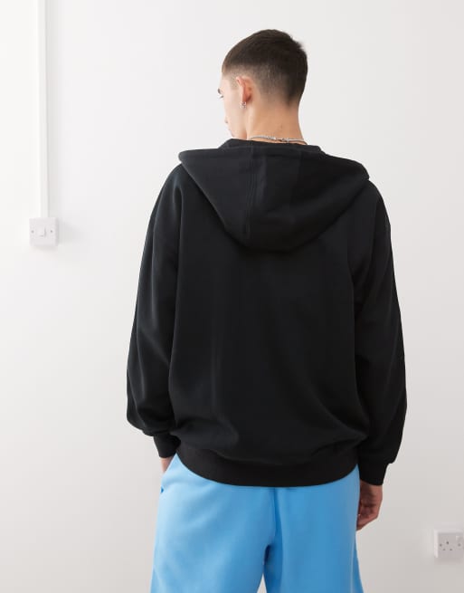 adidas Originals oversized full-zip hoodie in black ASOS