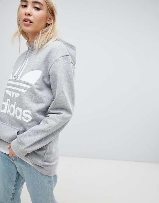 Adidas originals shop oversized trefoil hoodie