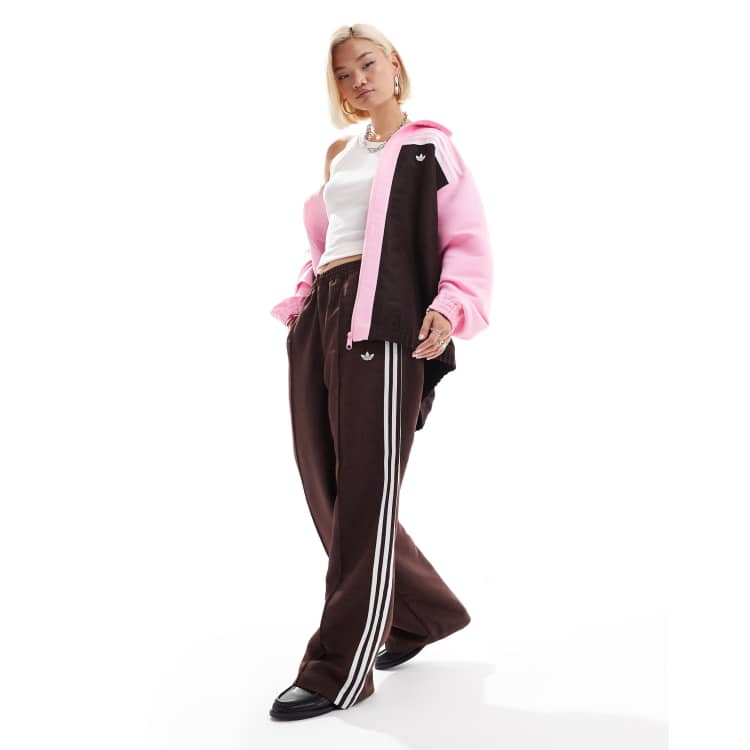 ウォーキング・ランニングウェア adidas monogram track pants y2k brown adidas Originals oversized monogram track pant in brown | ASOS