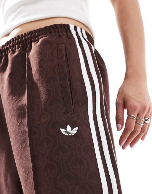 adidas Originals oversized monogram track pant in brown | ASOS