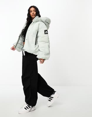 Cropped puffer best sale jacket adidas