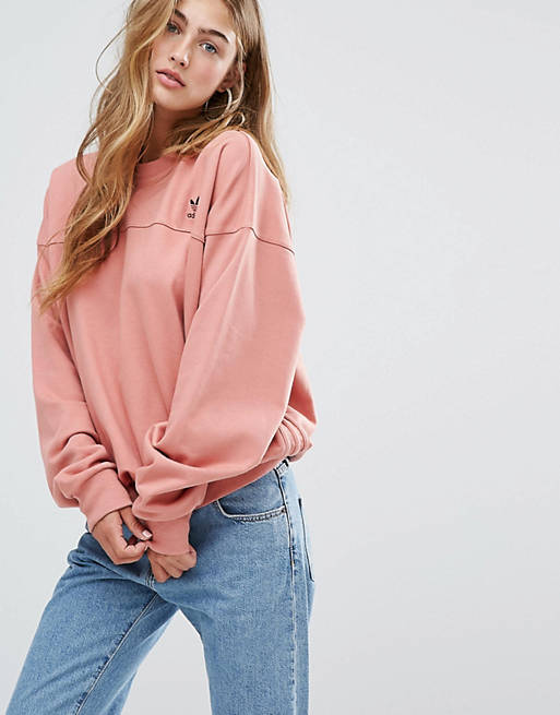 Utilgængelig Rædsel Begrænsning adidas Originals Oversized Sweatshirt In Dusky Pink | ASOS