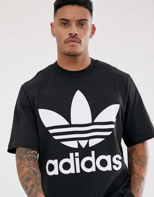 Adidas oversized on sale trefoil w t-shirt