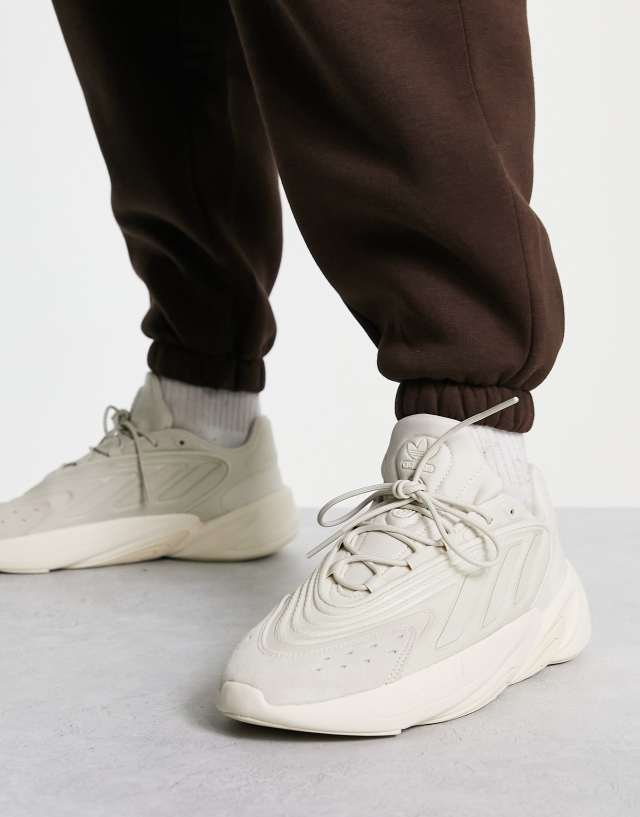 adidas Originals Ozelia sneakers in alumina beige and ecru tint