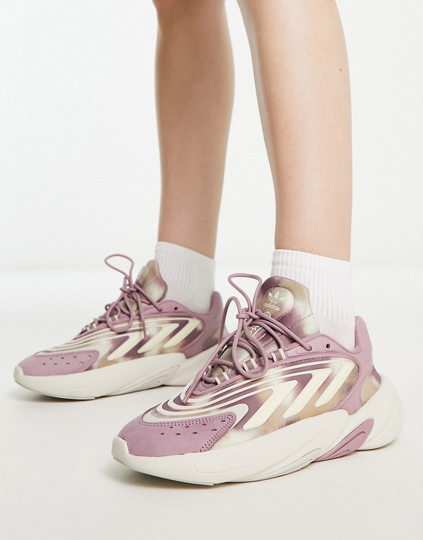 adidas Originals Ozelia sneakers in pink and off-white-Purple
