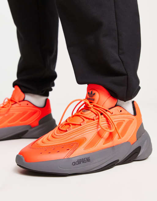 adidas Originals Ozelia sneakers in solar red and dark gray | ASOS