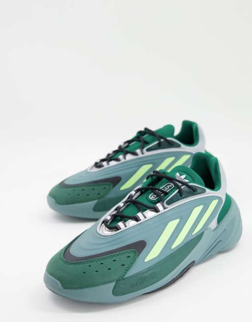 Emerald green adidas store trainers