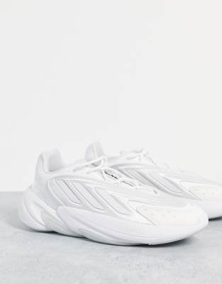 adidas Originals Ozelia trainers in triple white - ASOS Price Checker