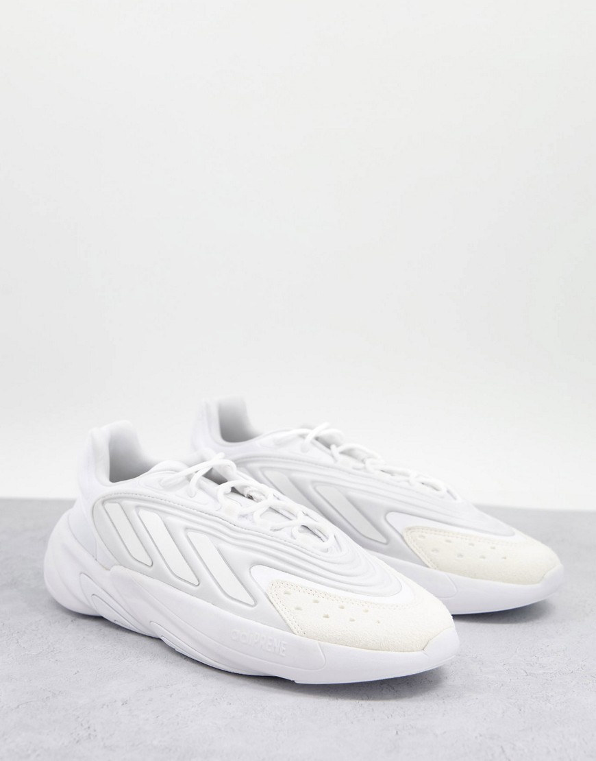 adidas Originals Ozelia trainers in triple white