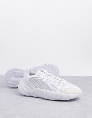 adidas Originals Ozelia trainers in triple white - ASOS Price Checker
