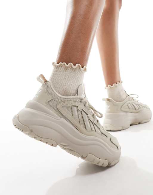 adidas gazelle silver green womens Adidas x Ivy Park Womens Super Sleek Chunky Shoes 'Cwhite' – Extra Butter