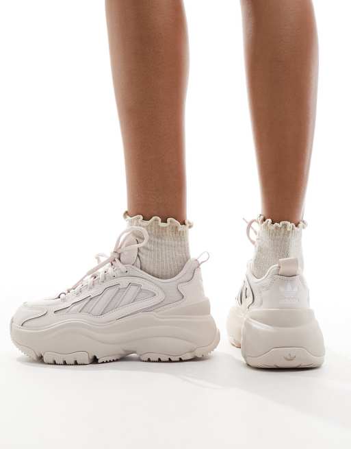 Adidas white store chunky sneakers