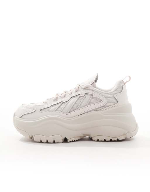 adidas Originals Ozgaia chunky sneakers in triple off white | ASOS