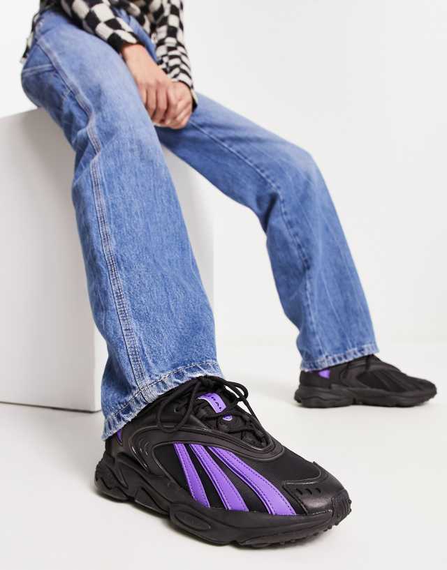 adidas Originals Oztal sneakers in black and purple