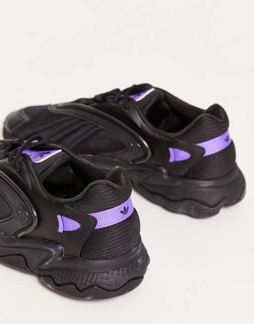 Black and shop purple adidas shoes