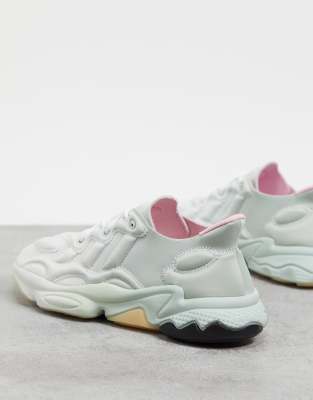 ozweego white pink