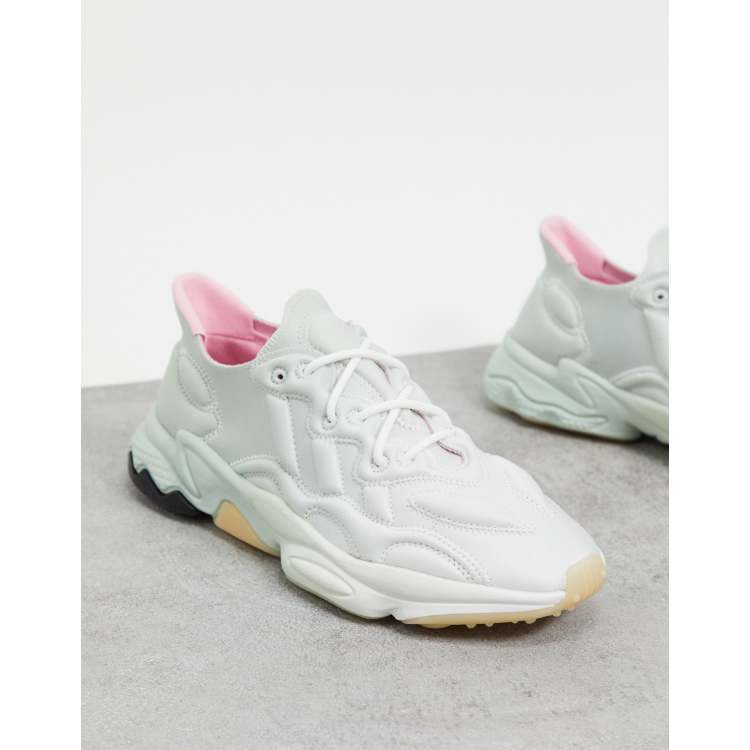 adidas Originals Ozweego 3 D Sneakers in wit zilver en roze