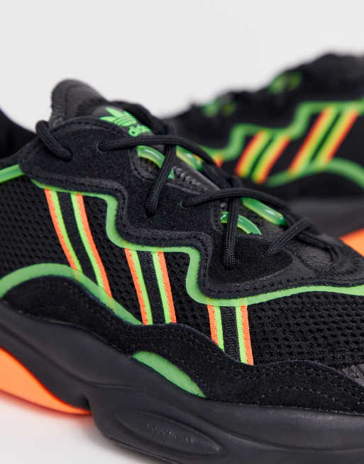 adidas Originals Ozweego Baskets rayures fluo Noir