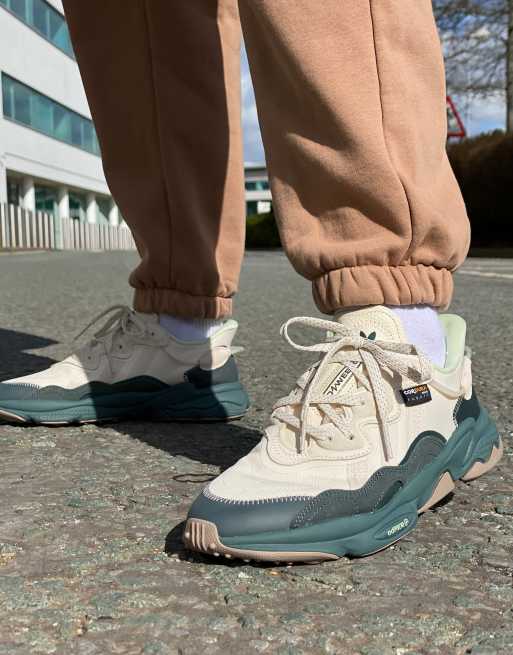 adidas Originals - Ozweego - Baskets - Blanc émeraude et marron crayeux