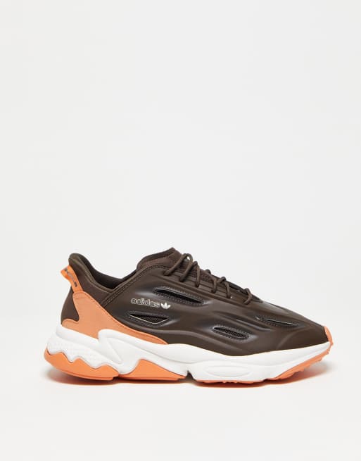 adidas Originals Ozweego Celox trainers in brown and orange