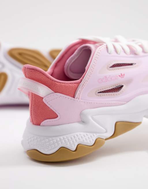 Pink hot sale ozweego trainers