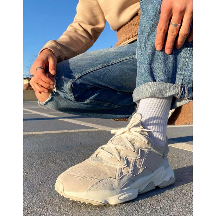 Adidas ozweego white on feet hotsell