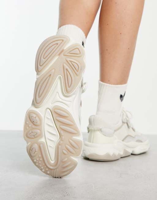 Adidas originals ozweego sneakers in triple white sale