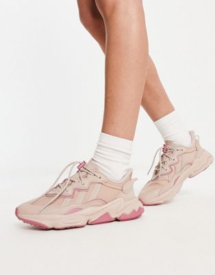 adidas Originals Ozweego sneakers in beige and pink | ASOS