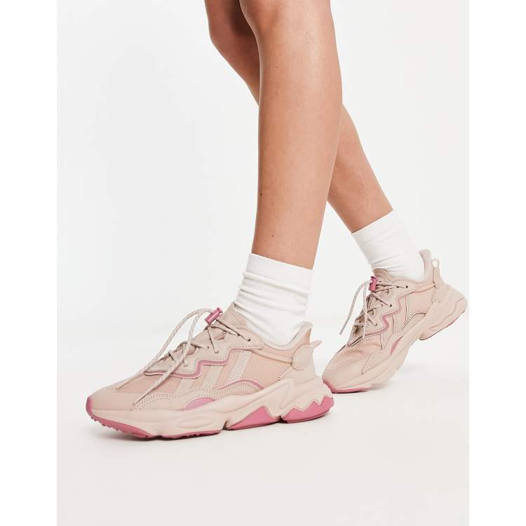 adidas Originals Ozweego sneakers in beige and pink ASOS