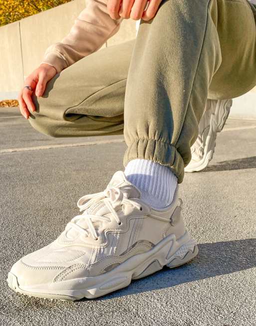 Ozweego beige on feet new arrivals