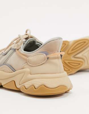 adidas originals ozweego sneakers in chalk