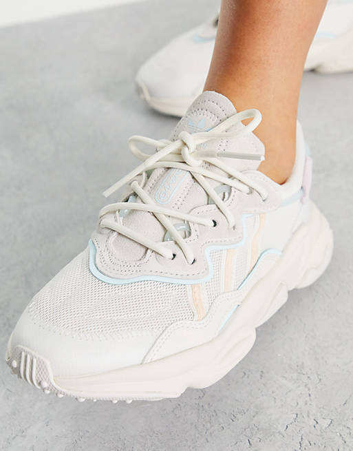 adidas Originals Ozweego sneakers in cloud white and almost blue | ASOS