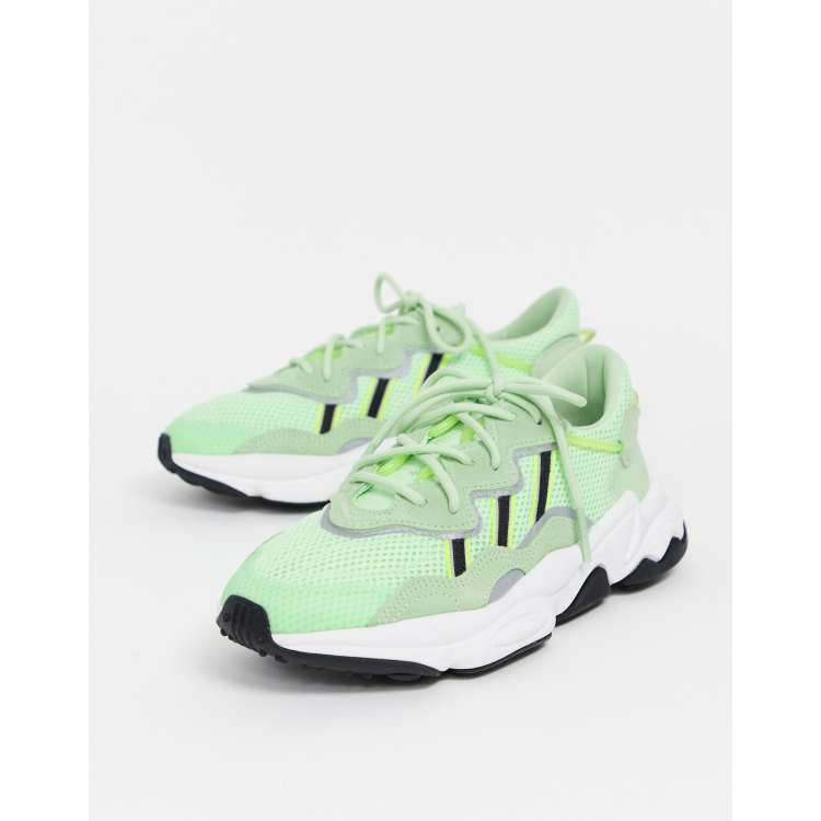 adidas Originals Ozweego sneakers in neon green