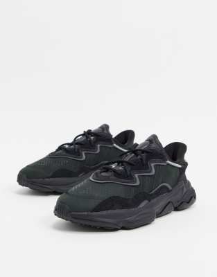 adidas originals black ozweego sneakers