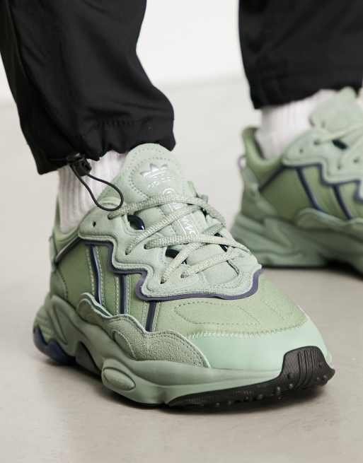 adidas Originals Ozweego sneakers in washed dark green | ASOS