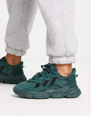 Adidas black and green ozweego outlet shoes