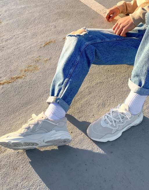 adidas Originals Ozweego trainers in off white and clear brown | ASOS