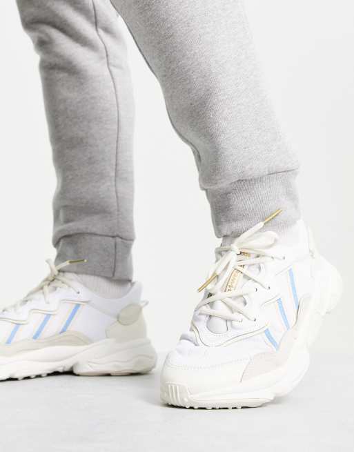 adidas Originals Ozweego trainers in off white with blue detail ASOS