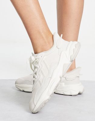 adidas Originals Ozweego trainers in off-white
