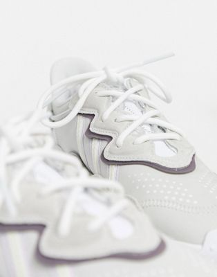 adidas originals ozweego trainers in triple white