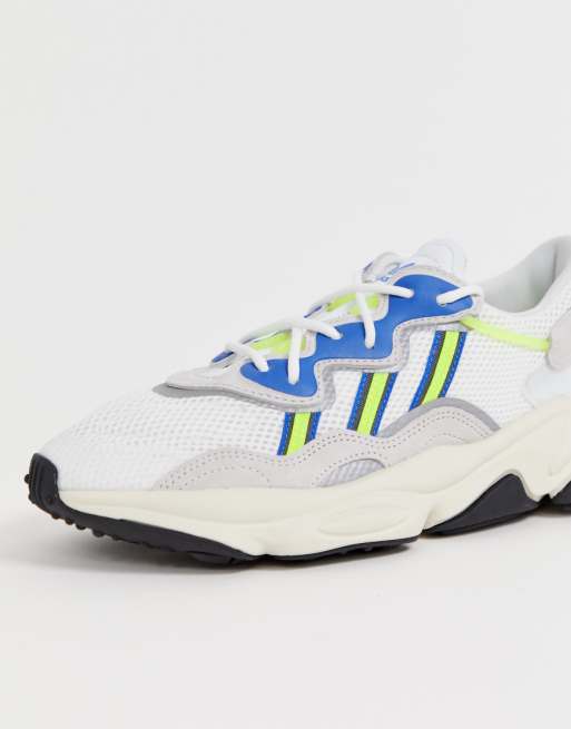 adidas Originals – Ozweego – Weiße Sneaker mit 3 bunten adidas Originals – Ozweego – Weiße Sneaker mit 3 bunten