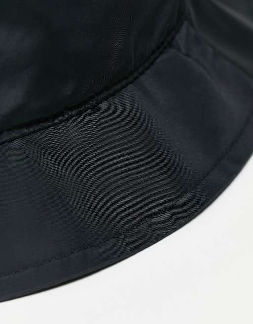 Prada Padded Leather Bucket Hat in Black