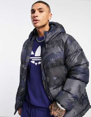 Adidas blue camo outlet jacket