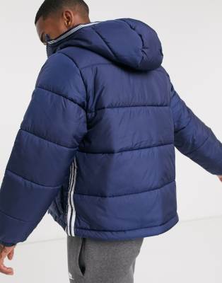adidas originals logo padded jacket in navy