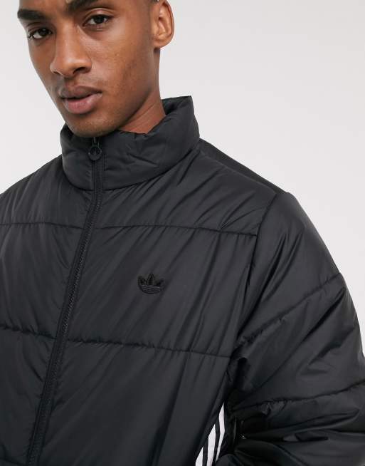 adidas Originals padded jacket with stand collar in black | ASOS