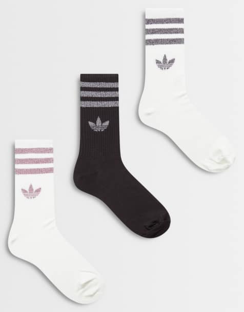 adidas Originals pakke med 3 sokker i brun og råhvid - view 1