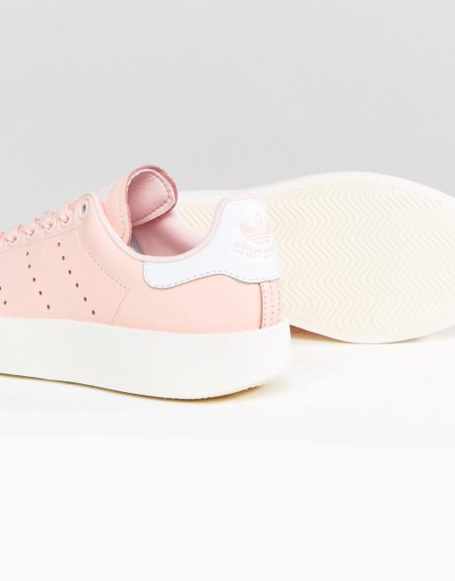 adidas Originals Pale Pink Stan Smith Bold Sole Trainer