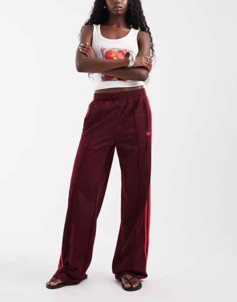 adidas Originals - pantalón de chándal Firebird en granate y rosa - view 1