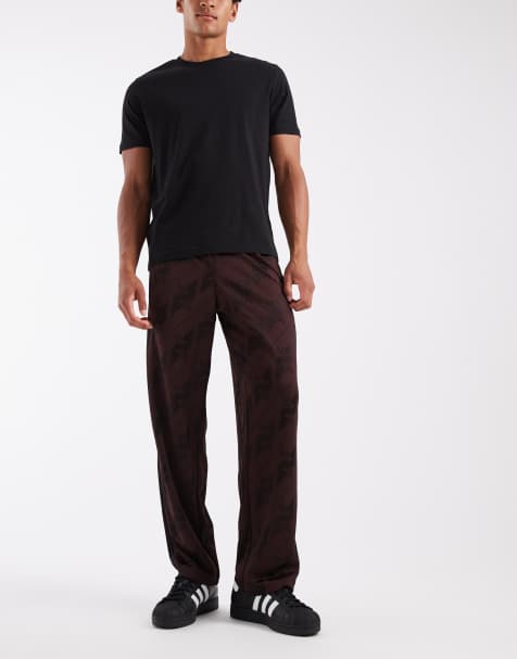 adidas Originals pantalon de survêtement Firebird à monogramme marron - view 1